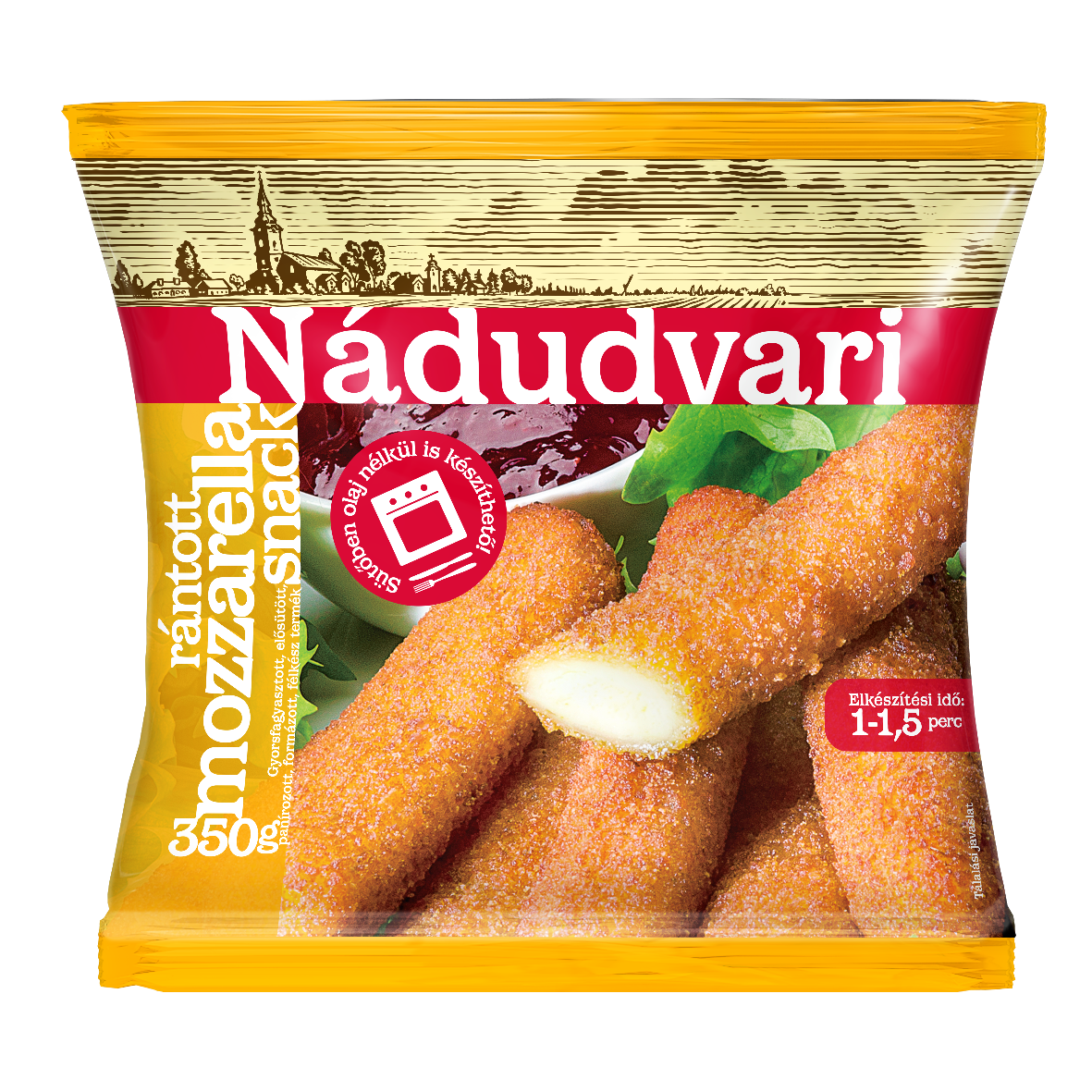 Nádudvari rántott mozzarella snack 350g